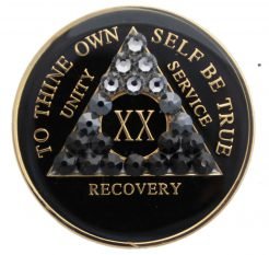 Black Transition Crystallized Tri-plate Medallion